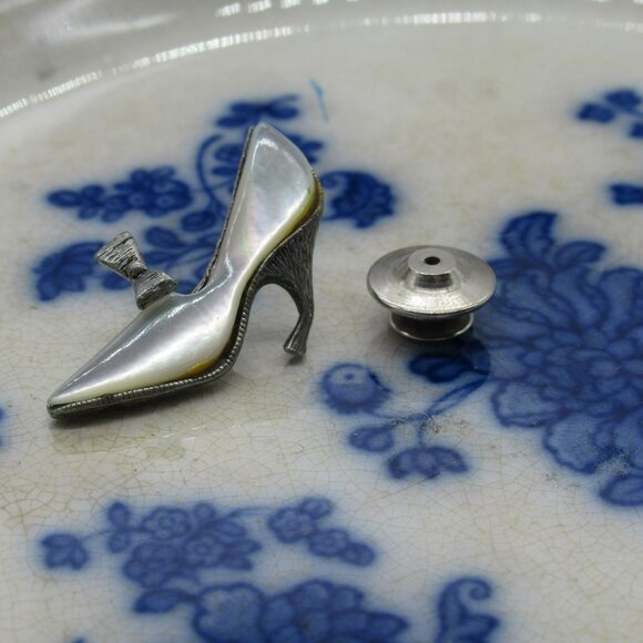 Rare Vintage MUSI High Heel Shoe Advertising Salesman's Tie Clip Lapel Pin - Picture 13 of 14